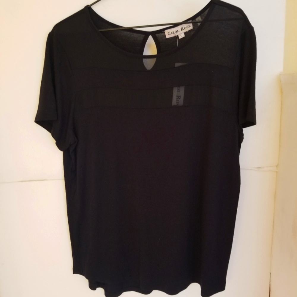 NWT Carol Rose Women’s Top. Black, L